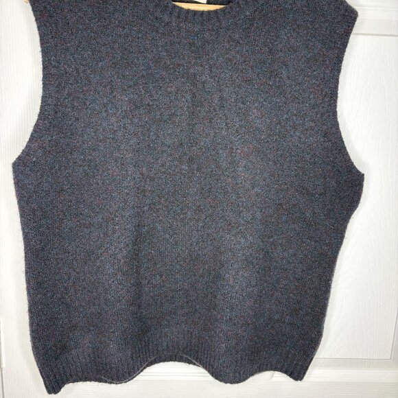Naïf sleeveless sweater in navy blue/grey - Picture 1 of 6